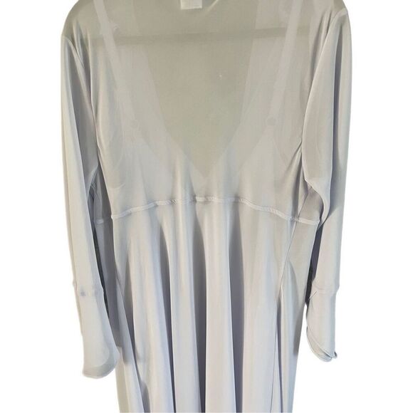 Cabernet Womens White V-Neck Sleeveless Asymmetrical Hem Dress With Robe Size XL - Picture 15 of 16